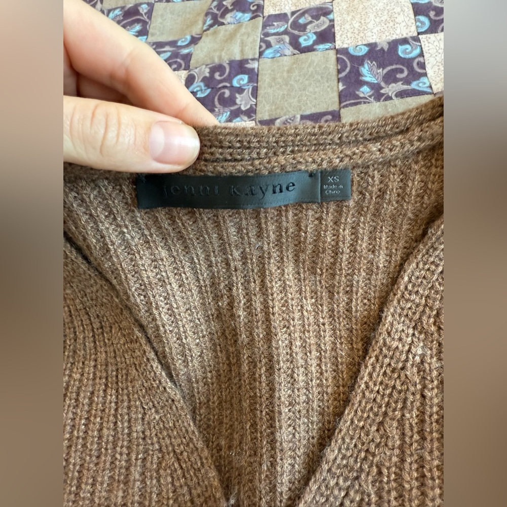 Jenni Kayne Cabin Sweater in Nutmeg (Brown) Cashmere & Wool blend - Picture 10 of 10